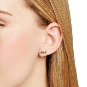 NWT Kate Spade Gold Mrs Earrings